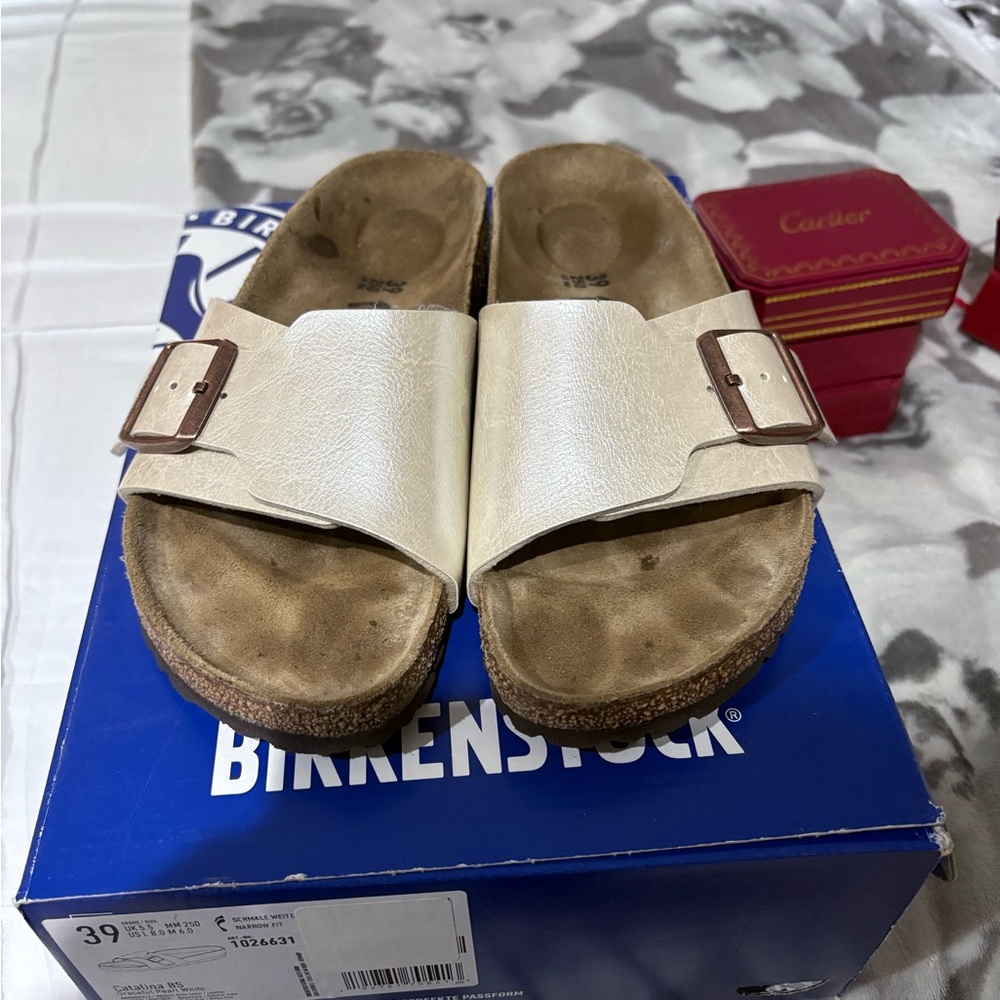 Birkenstock Catalina Pearl White Sandals
